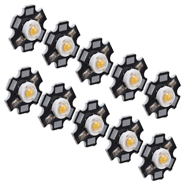 10 stk. Ultra Bright LED Chip 3V DIY Lysperler til Loftslampe Downlight Lommelygte Bordlampe Varmt Lys 3000K 3W