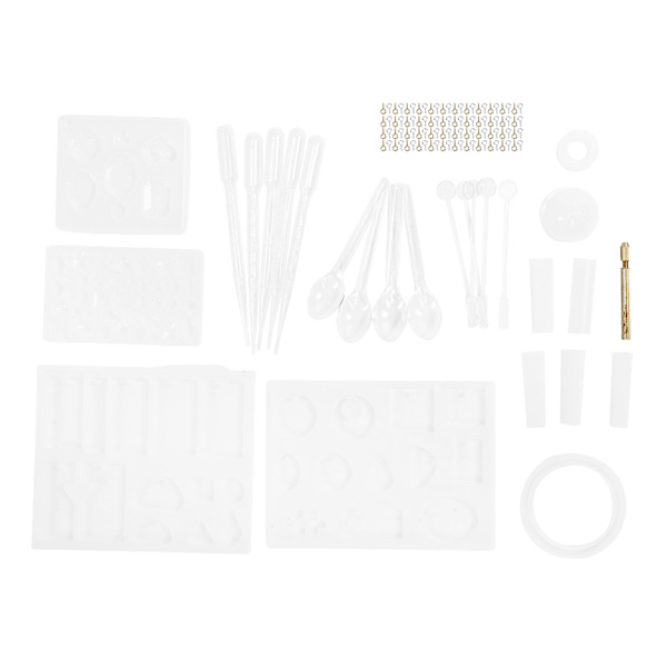 Kristall Epoxiform Klo Nagel Silikonform Set Gjutning DIY Tärningsform Hantverksverktyg