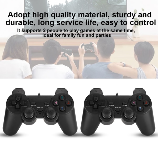 208-2 USB Vibration Double Action Gamepad Game Controller Joystick til PC Computer