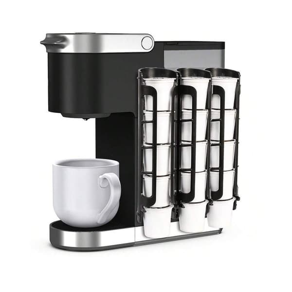 2 stk. Kaffekapselholder Sidemontering til K Cup Kapsler Dispenser til Enkelt- Kaffemaskiner Nem Installation Sort