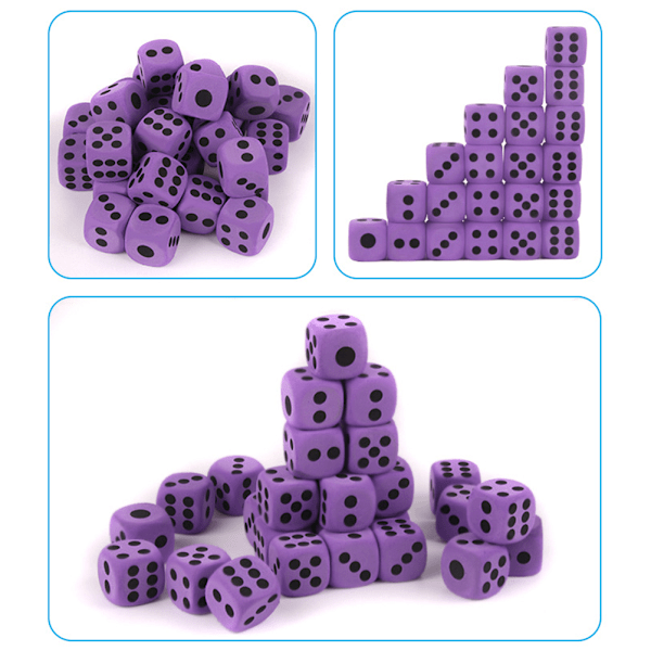 Stort EVA-skum terningspill underholdningstall terning lilla terning barnespill