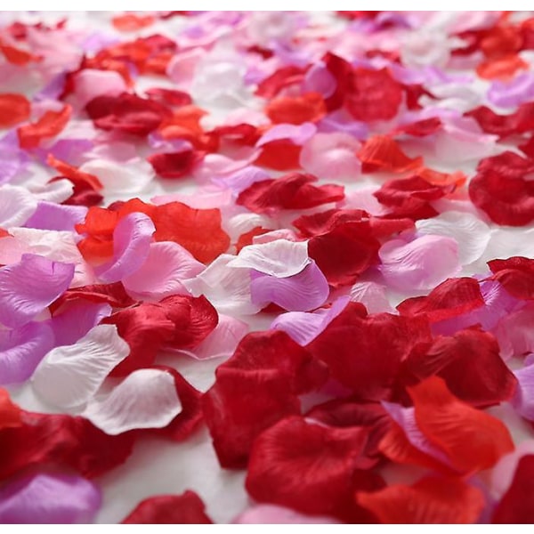 Sidenblå rosor - 1000 kronblad för fantastiska dekorationer, bröllop, alla hjärtans dag, årsdagar