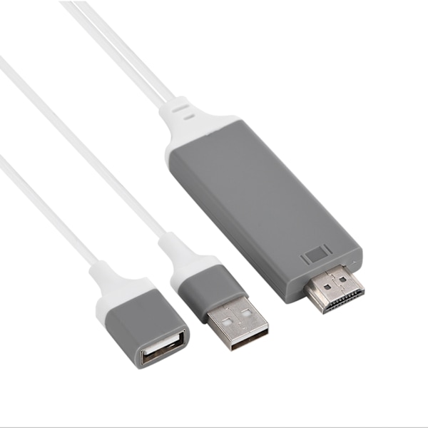 3 Farver Telefon til HDMI Kabel til IOS Interface Digital AV Adapter 1080P Plug Play til IOS Android Hvid