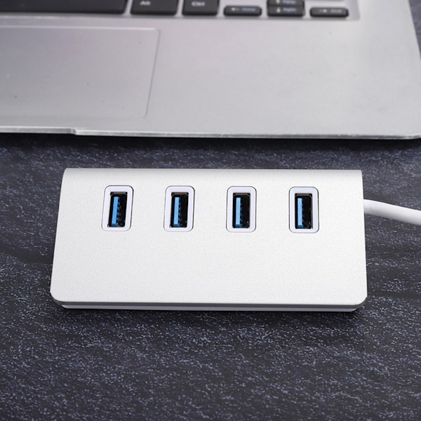 Aluminiumslegering 4 Porte USB3.0 Hub Høj Hastighed Computer/Laptop Splitter Adapter