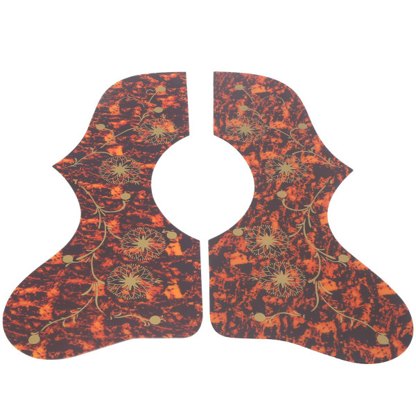 2 stk. Gitarbeskyttere Anti-ripe Plekterbrett Strenginstrument Plastbeskyttelsesplate (Brun)