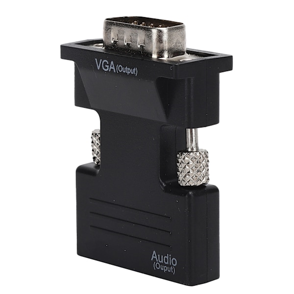 High Definition Multimedia Interface til VGA Konverter Hunn til Hann HD Lydkabel Adapter Svart