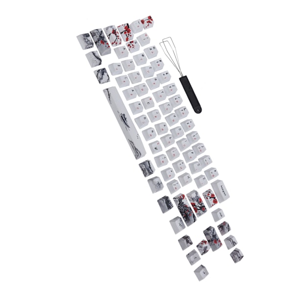 Keycaps PBT 5-sidig Sublimering 71 Tangenter Tangentbordstangenter för Mekaniska Optiska Tangentbord (Engelska Japanska)