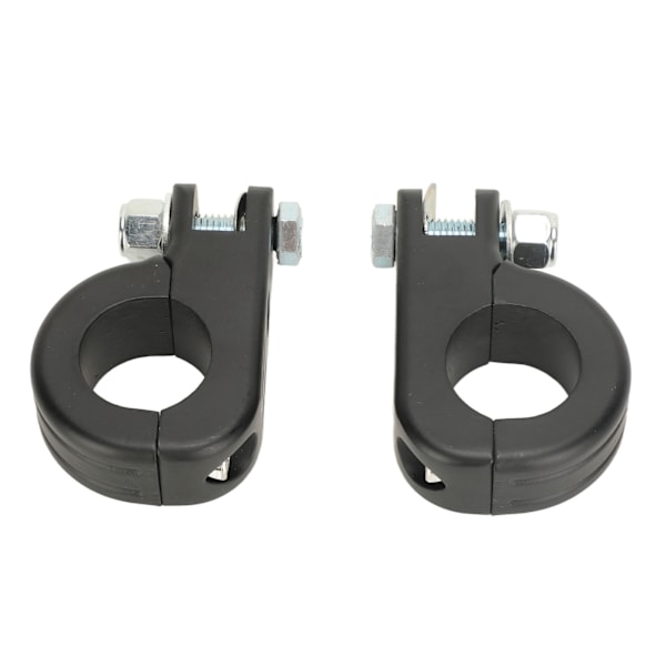 Fotfeste P-klemme Monteringssett Aluminium Legering Fotstøtte Pedal Klemmebrakett for Motorsykkel Svart