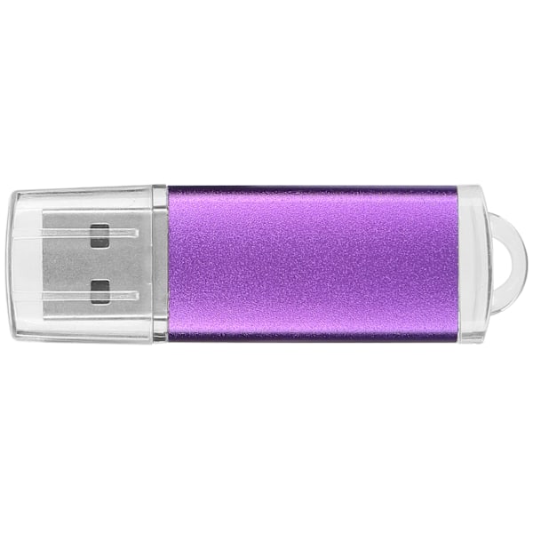 USB Flash Drive Gjennomsiktig Deksel Lilla Bærbar Lagring Minnebrikke for PC Nettbrett 128GB