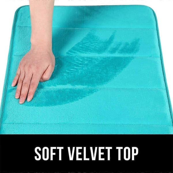Bathroom Mat Absorbent Non-Slip Bathroom Mat Washable Bathroom Mat - 60x90cm (Peacock Green)
