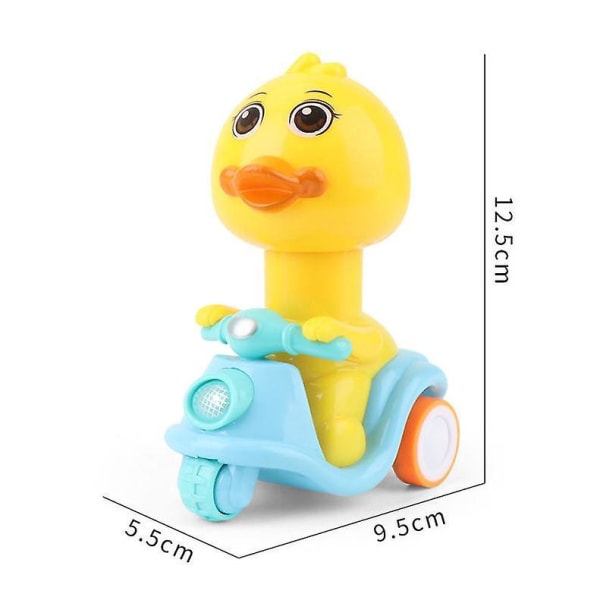2 stk Cute Cartoon Duck Pull Back Cars Legetøjssæt til drenge - Baby Inertia Sliding Press Legetøj Animal Force til fødselsdagsgave