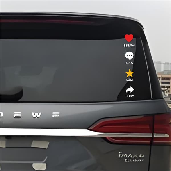 Like, Comment, Save, and Share These Fun and Creative Car Window Decals – Waterproof Car Stickers for a Personalized Look – 2-Pack