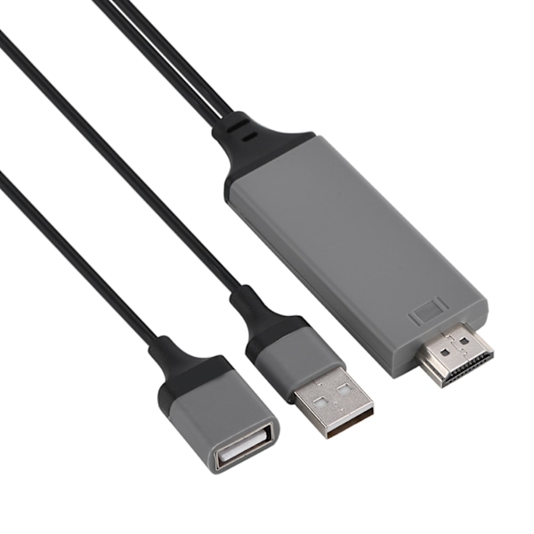 3 Farver Telefon til HDMI Kabel til IOS Interface Digital AV Adapter 1080P Plug Play til IOS Android Sort