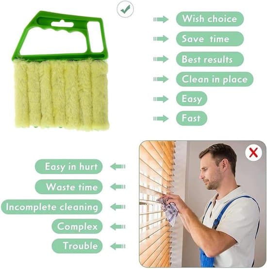 Blind Cleaning Brush - Removable Multifunctional Air Conditioner Vent Cleaner - Eco-Friendly