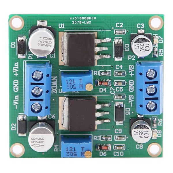 LM317/337 Positiv och Negativ Spänningsstabiliserande Strömmodul Låg Ripple Linjär Justerbar