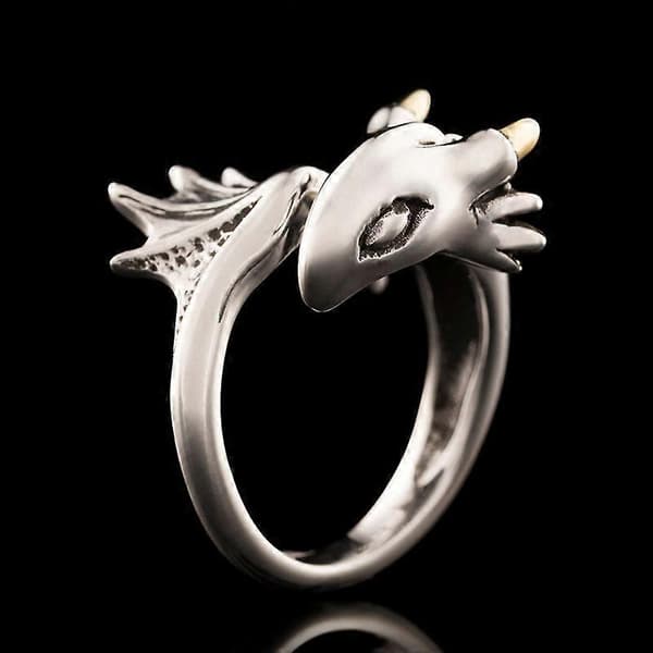 Vintage lille flyvende drage ring, åben ring