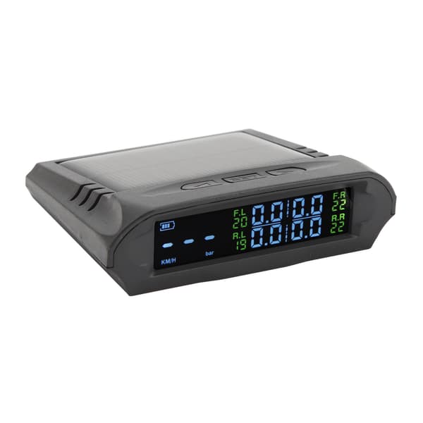 Däcktrycksövervakningssystem LCD-display Trådlös Solenergi TPMS för Bil Husbil Trailer Lastbil SUV Pickup