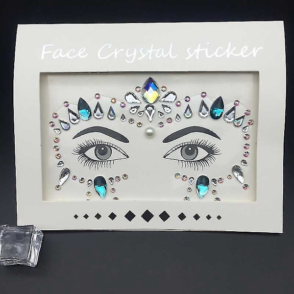 Rhinestone Ansigts Gemstone Sticker til Fester og Festivaler1024