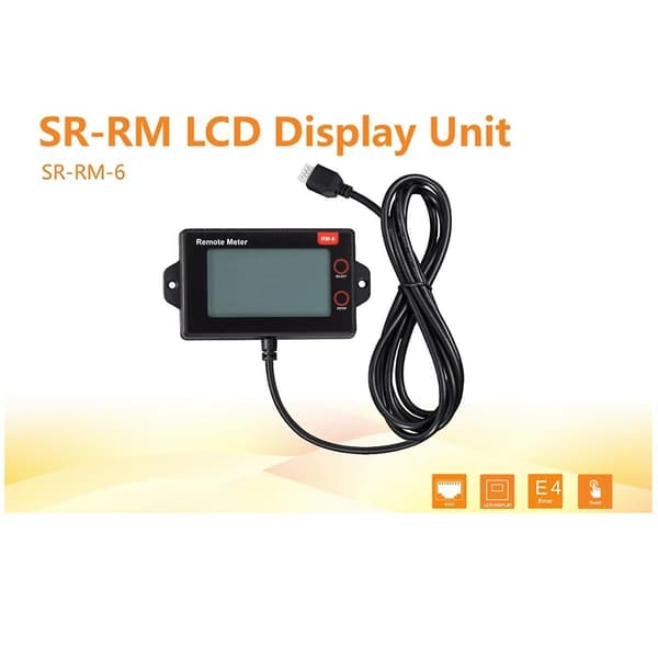 -6 Fjärrmätare LCD-display för SRNE-serien MPPT Solpanelregulator Realtidsövervakning av data och driftstatus-WELLNGS