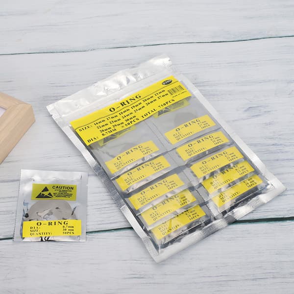 Vattentäta runda klockpackningar O-ring gummitätningsbrickor klocktillbehör 0,7 mm