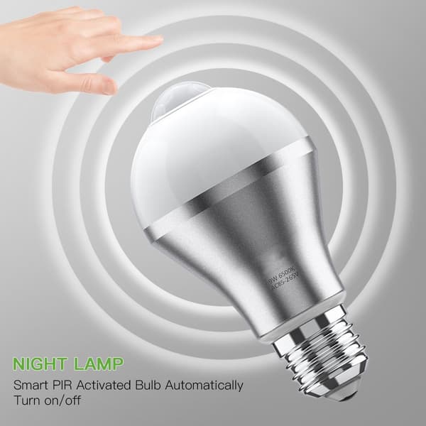 Rörelsesensor Lampa Haofy 9W E27 Smart PIR LED-lampor Auto On/Off Säkerhetslampor Utomhus