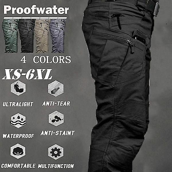 Tactical Cargo Pants for Men | Black XXXL | Multi-pocket Outdoor Sports Trousers