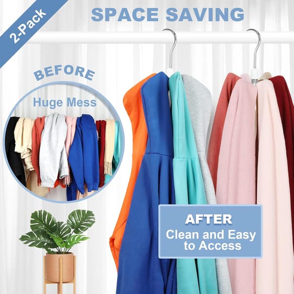 360-degree rotating hanger, scarf hanger, wardrobe hook, handbag organizer