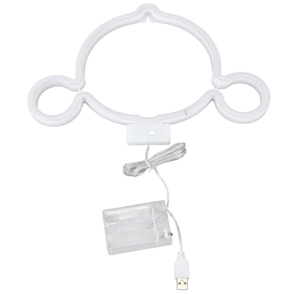 LED Neonljusskyltar USB eller Batteridriven PVC och ABS Neon Vägglampa för Sovrum Barnrum Bröllop