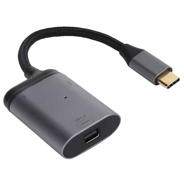 USB C till Mini DisplayPort Adapter 1.4 3.1 Konverter Snabb Laddning för Projektor TV Monitor