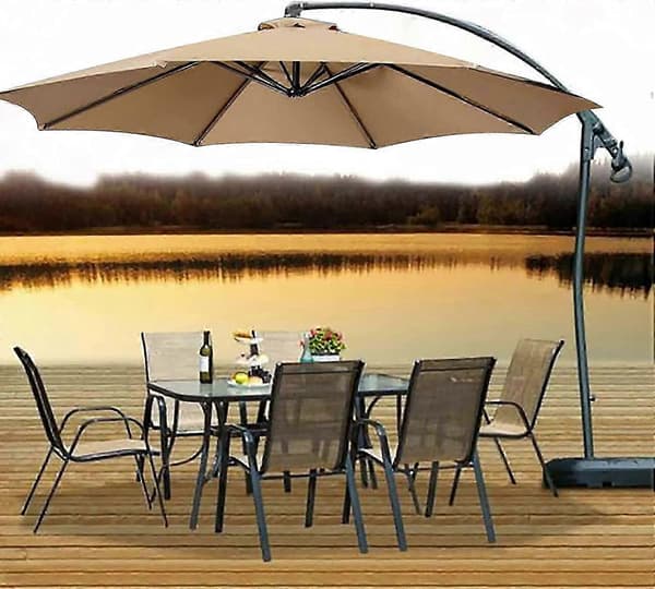 Erstatningsstoff Kompatibelt med hageparasoll, 3 m, 8 ribber beige