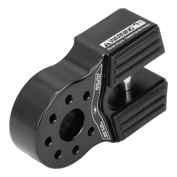 Platt Winch-Slingfäste 16000lb Lastkapacitet med Gummibeskydd i Aluminiumlegering Universal för UTV SUV Pickup Svart