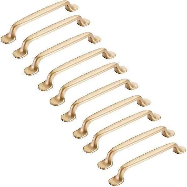 10-pack guldskåpshandtag 128 mm möbelhandtag kökslucka skåphandtag