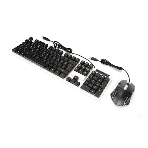 USB Tangentbord Mus T6 Möss Tangentbordsset Kontor Tangentbord Mus Combo för Stationär Dator Laptop Notebook Svart
