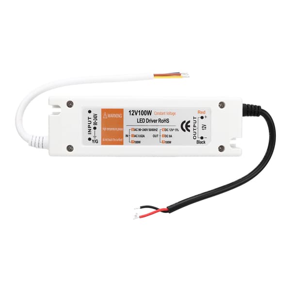 100W LED-strømadapter AC 90-240V 0.62A til DC 12V 8A Kortslutningsbeskyttelse LED-driveradapter for hjemmet 0.2