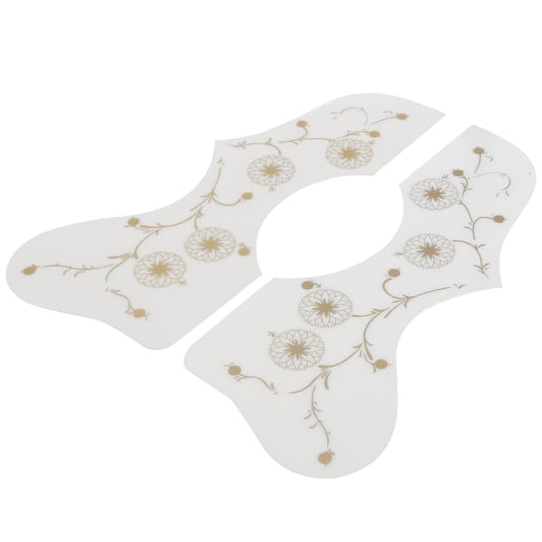 2 st Gitarrskydd Plektrum Anti-Rep Skyddsplatta för Stränginstrument i Plast (Vit)