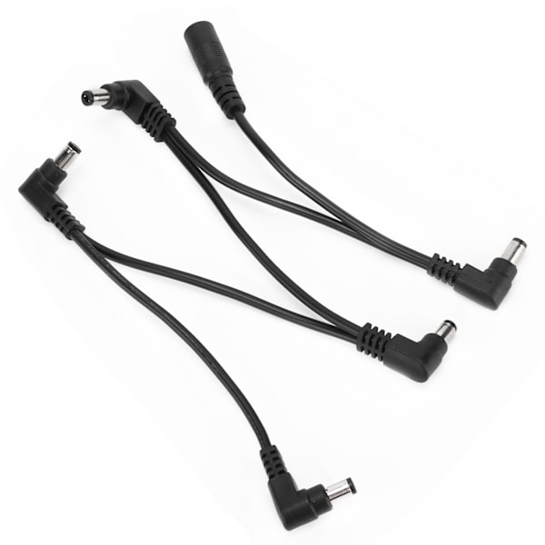Gitarr Effektkabel Tillbehör Enkel Pedal Strömkabel DC 5-vägs Rätvinklig Kontakt1 för 5