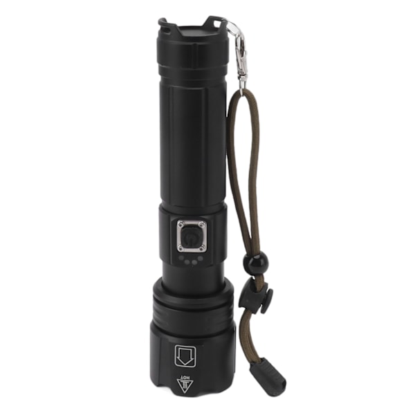 LED Ficklampa 5 Lägen Justerbart Fokus Uppladdningsbar Campingficklampa för Vandring Promenader Resor 7000LM