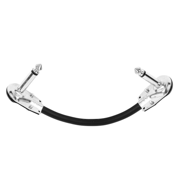 Gitarr Effektkabel PVC Anti Vindbrusreducering Portabel Gitarrpedalkabel Patchkabel Platt Huvud Silver 15cm / 5.9in