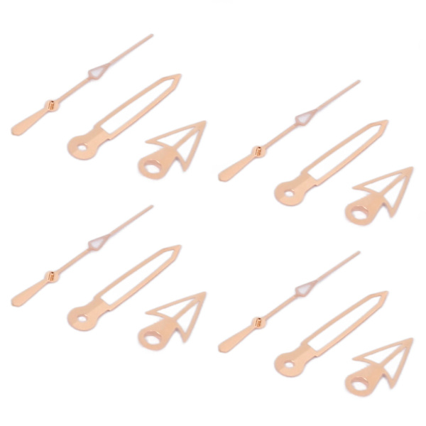 10st Set Klockvisare Klockhänder Timme Minut Sekund Självlysande Klockrörelse Modifieringsdelar för NH35 NH36 SK-25