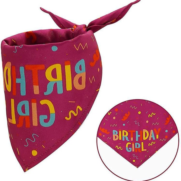 Purple Happy Dog Bandana - Säädettävä huivi lemmikeille - Syntymäpäiväjuhlatarvike koirille ja kissoille