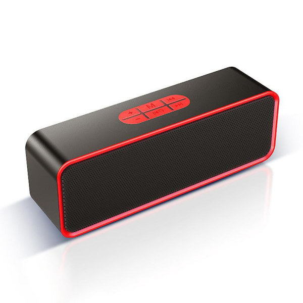 Rød lille bærbar trådløs Bluetooth-højttaler med HD-stereolyd til hjemmet, haven, fester, camping og rejser