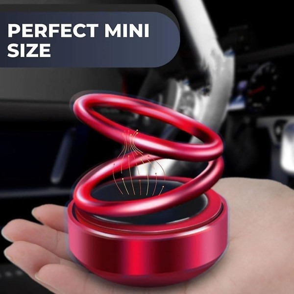 Car Aromatherapy Decoration Solar Roterende Double Ring Suspension Creative Car Interior Decoration Aromatherapy Red
