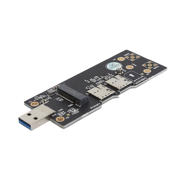 M.2 till USB 3.0 Adapter NGFF Key B 3G/4G/5G Riser Modul Test med Dubbla SIM-kortplatser