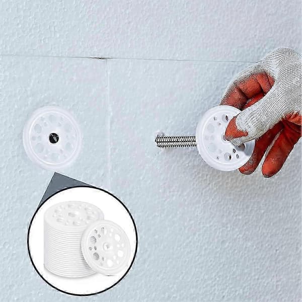 200 Pieces 45 mm (1.77 inch) Plastic Insulation Washers Load Distributing Polypropylene Washers for Fixing