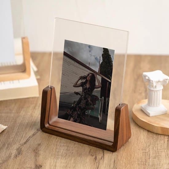 Picture Frames - Solid Wood Picture Frames - Acrylic - Table Decorations - Creative Gift Decorations - U-shaped Picture Frames - 178 x 127 mm