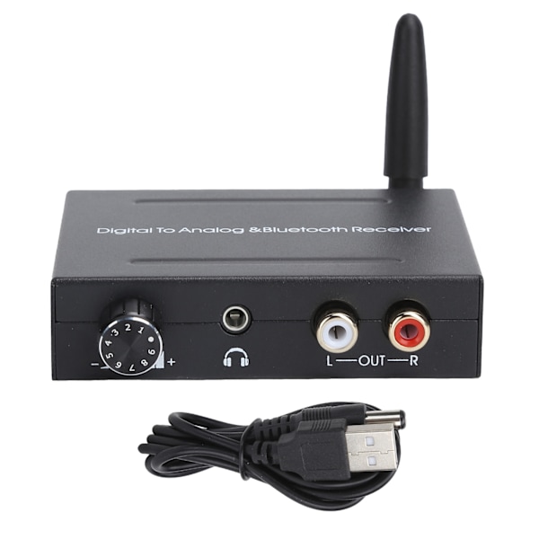Digital til Analog Audio Konverter Bluetooth Mottaker Optisk Koaksial Audio Konverter