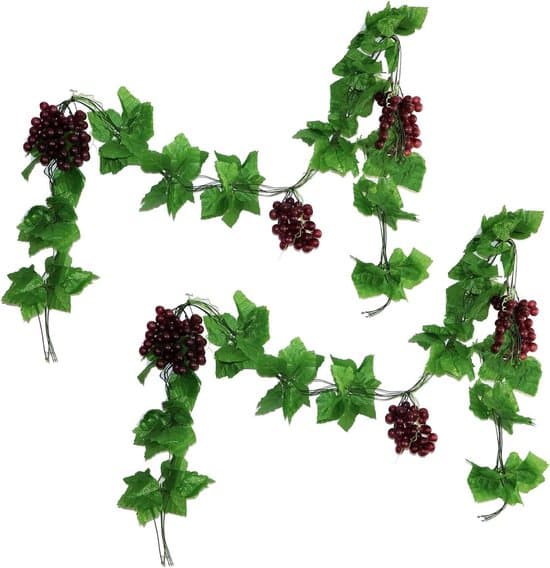 Decorative Grapes - Artificial Grapes - Party Decorations - Realistic Design - Set of 2 - Agate