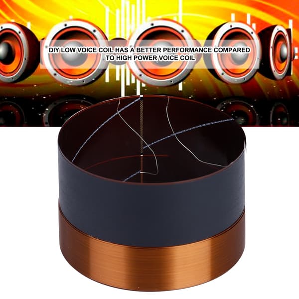 1 stk. 75,5 mm Audio Bas Højttaler Svingspole Woofer Lyd Drev Sort Aluminium