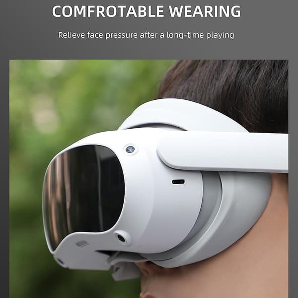 VR Silikone-interfacebeskyttelse til Pico 4 VR-headset Anti-lækage VR Silikonepude Lysblokerende cover - WELLNGS