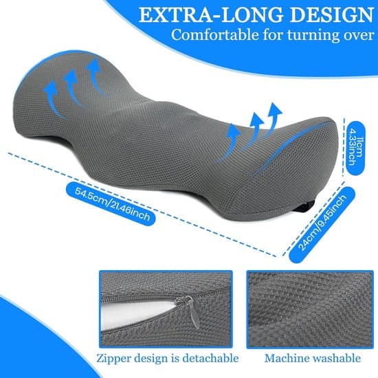 Back Support Pillow - Ergonomic Memory Foam Lumbar Pillow - Pain Relief for Lower Back and Sciatica - Suitable for Sofa and Car - Anatomical Support Pillow